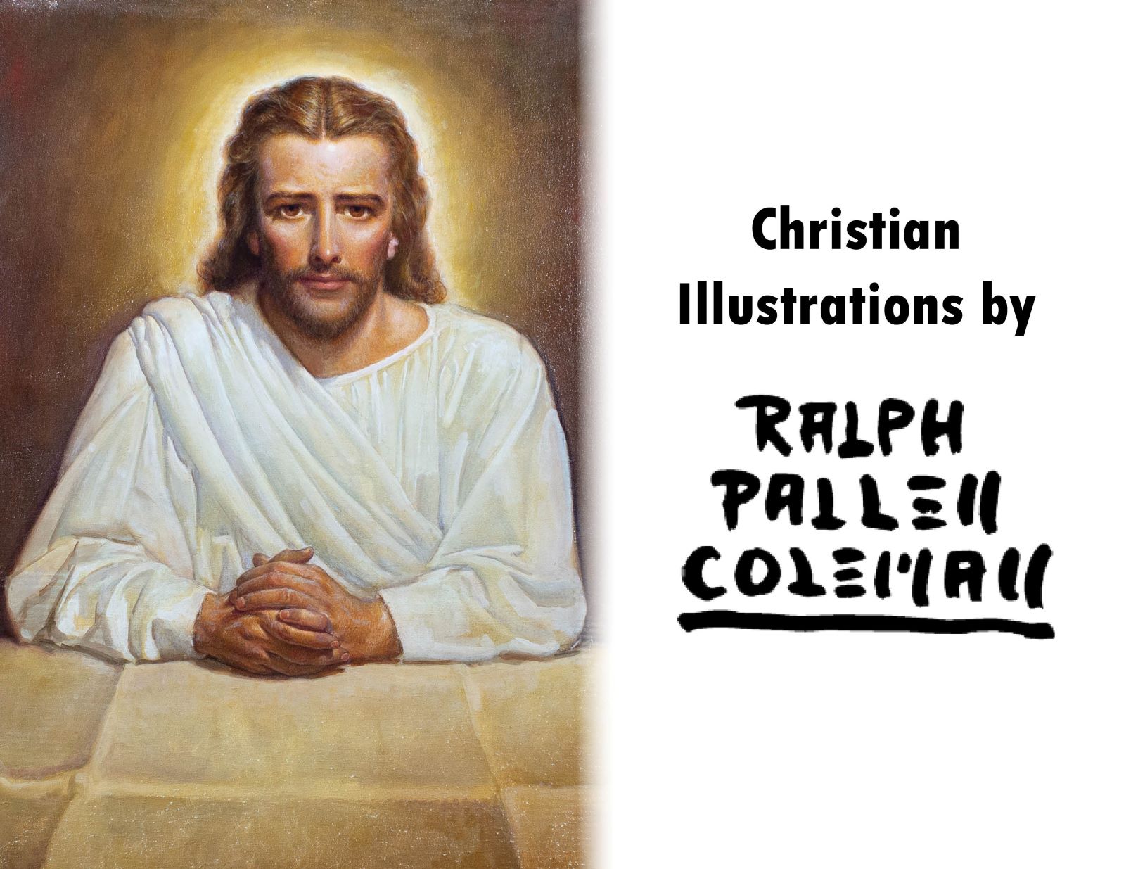 Religious art book with Christian Illustrations and artwork by Ralph Pallen Coleman